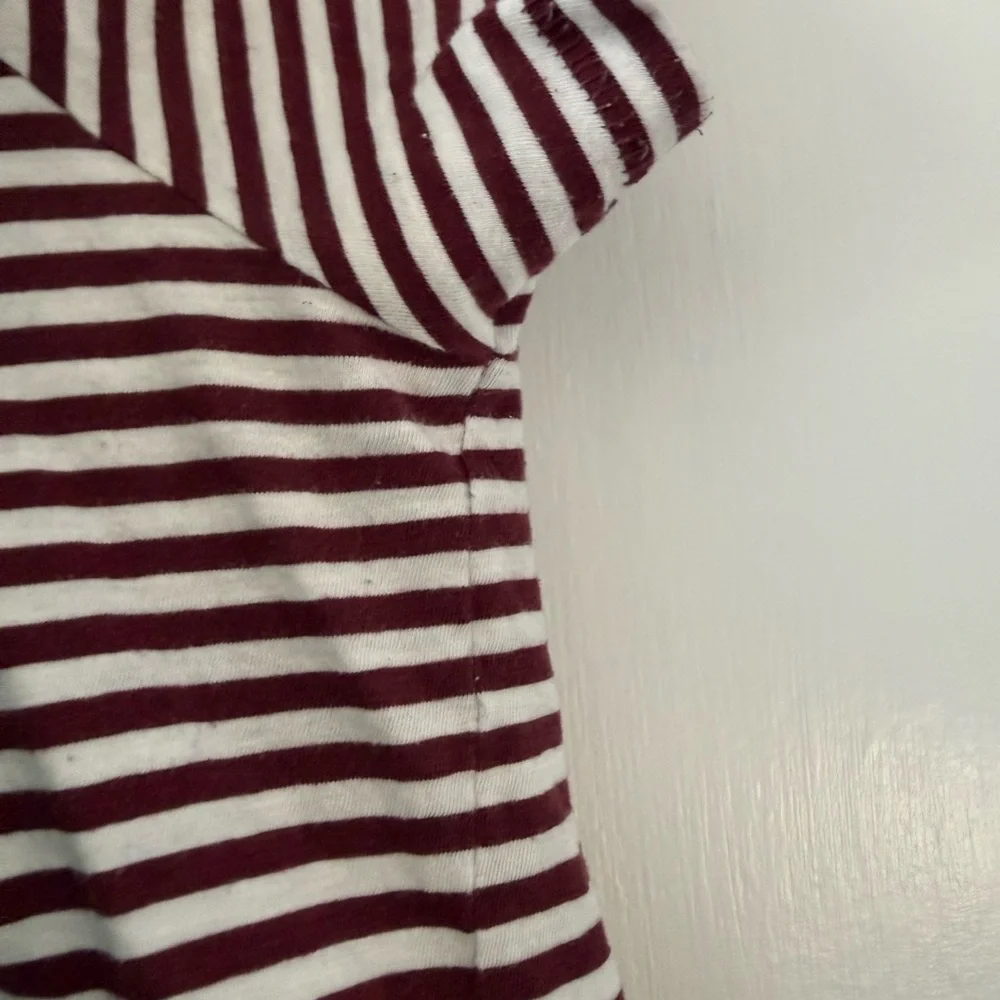 Levi’s Classic Cropped Striped Tee 100% Cotton Size Medium - Picture 5 of 6